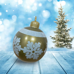 Large Outdoor Christmas Inflatable Decorated Ball, 59.94 cm, PVC Material
