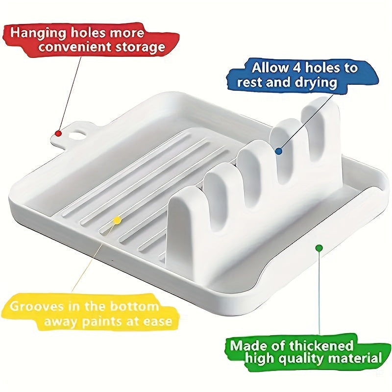 Plastic Brush Holder 4 Slots Watercolor Paint Palette