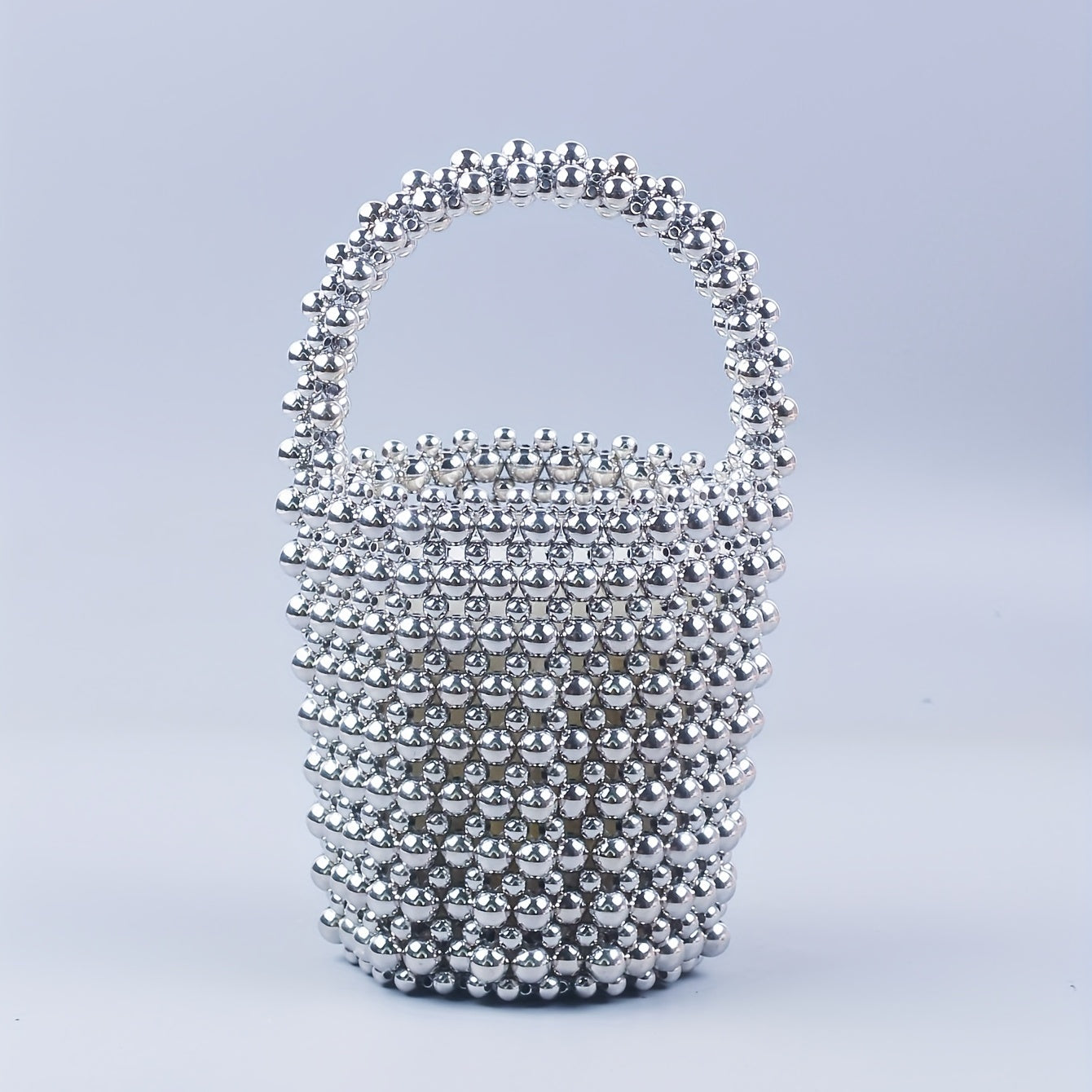 Mini Beaded Bucket Bag Handbag for Wedding Party Prom