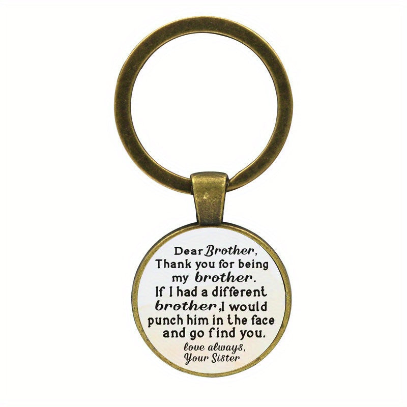 Brother Appreciation Keychain Birthday Gift Key Ring