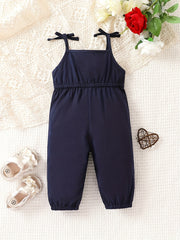 Rose Embroidery Toddler Girls' Jumpsuit Sleeveless Long Outfit