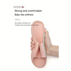 Women's Solid Flat Slippers Minimalist Non slip Bathroom Slide Sandals