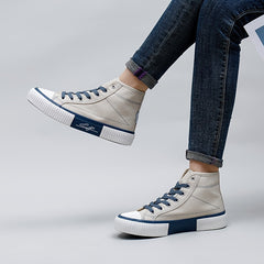 High Top Canvas Shoes Women's Lace up Casual Shoes