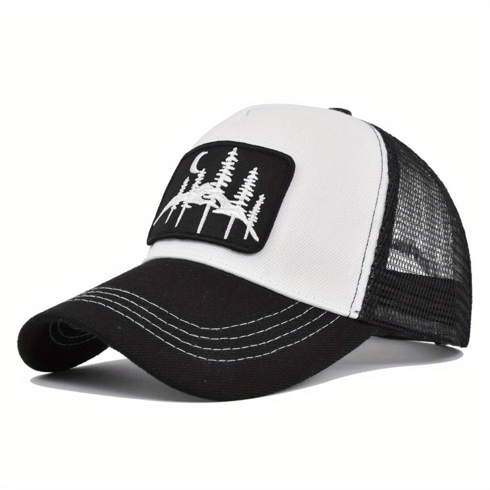 Forest Patch Mesh Trucker Hat Sunshade Baseball Cap Adjustable Dad Hats