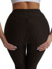 High Waist Yoga Pants Honeycomb Leggings for Women