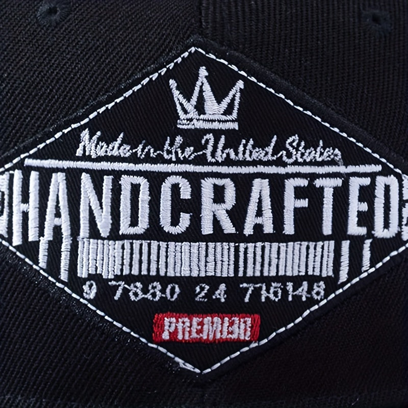 Letter Embroidery Street Dance Hip Hop Flat Brim Peaked Cap