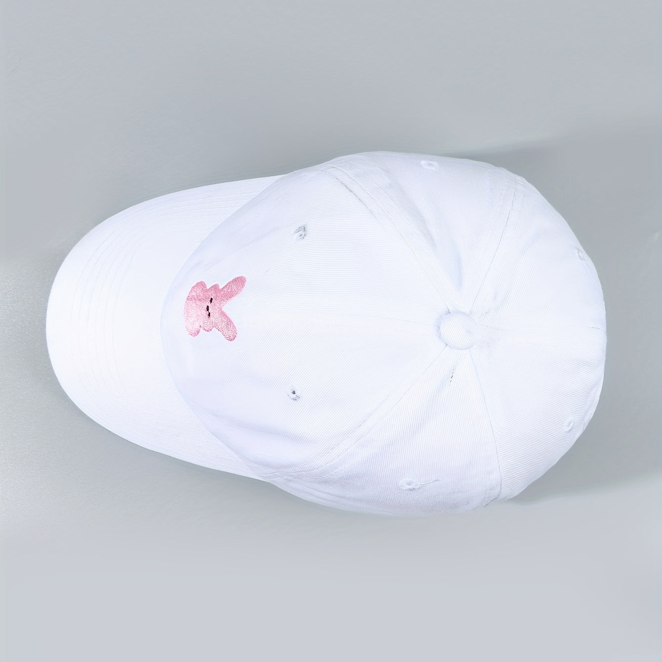 Easter Bunny Embroidered Baseball Cap Pink Rabbit Casual Sports Hat Dad Hats