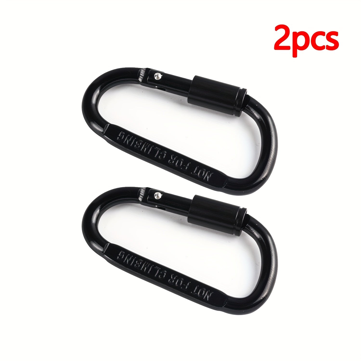 2pcs Aluminum D-Shaped Rope Buckle for Camping