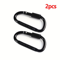 2pcs Aluminum D-Shaped Rope Buckle for Camping