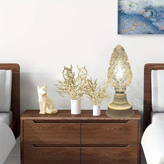 Vintage Golden Pine Cone Diamond Night Light