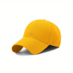 Vintage Solid Cotton Adjustable Baseball Cap for Outdoors