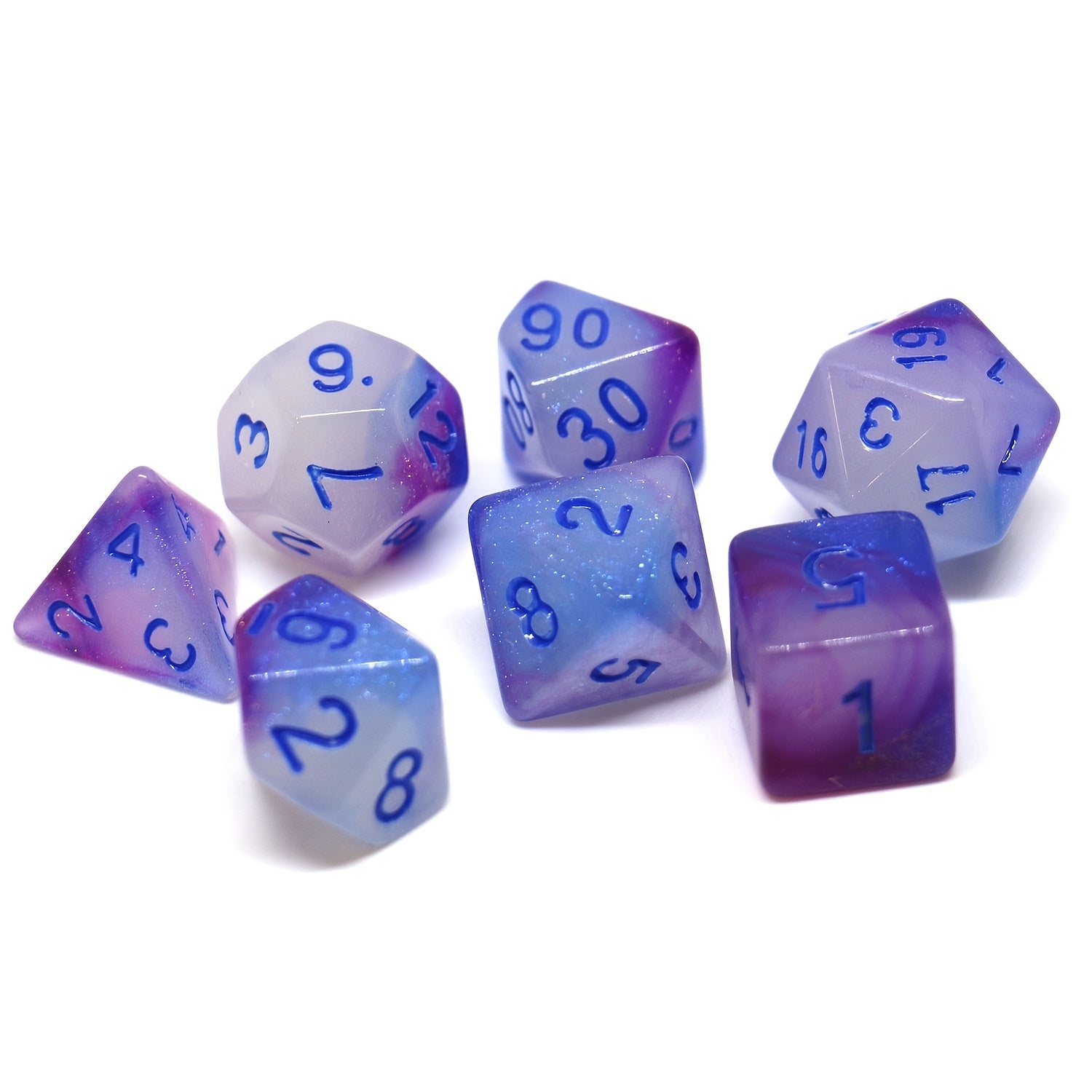 7pcs Luminous Board Game Dice Set with Box