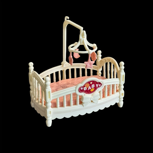 Dollhouse Mini Bedroom Set Classic Love Theme Playset Pink Chandelier Sign