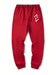 Angle Pattern Graphic Drawstring Joggers Men s Sweatpants