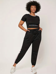 Colorful Letter Print Two Piece Set