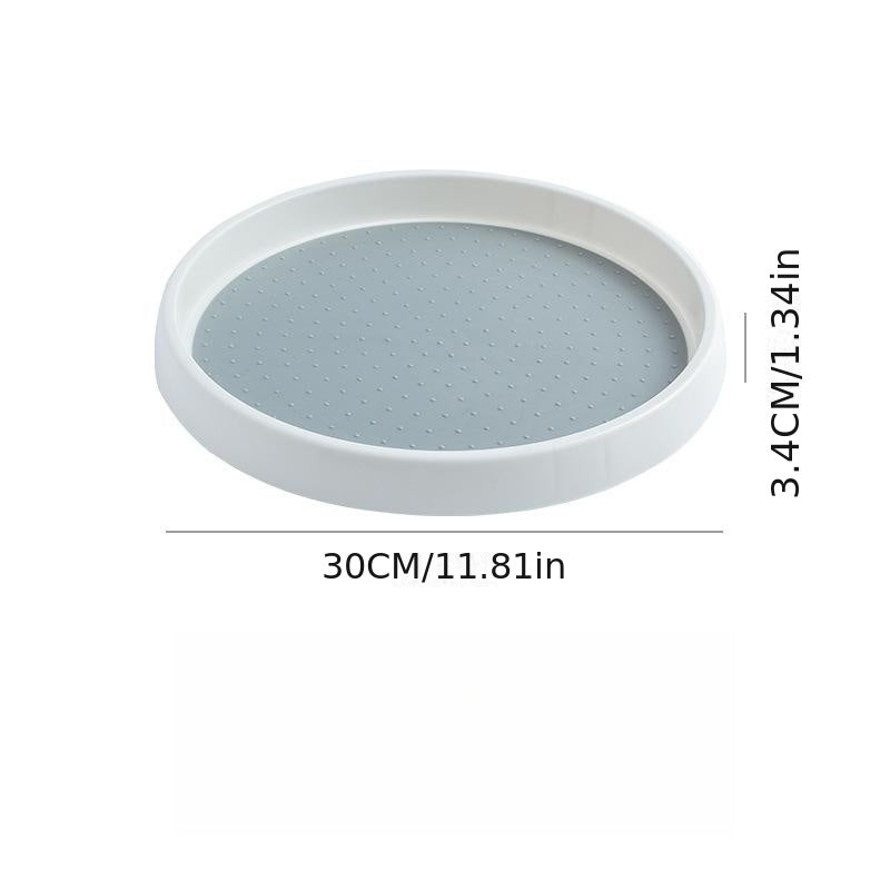 Double Layer Round Turntable Kitchen Storage Tray