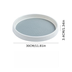 Double Layer Round Turntable Kitchen Storage Tray