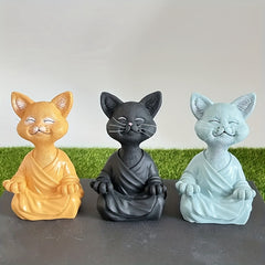 Yoga Cat Meditation Home Resin Decorative Craft Collectibles