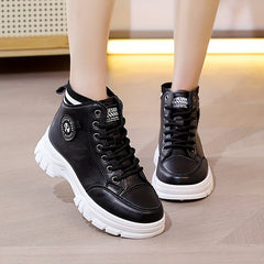 Women's Winter Lace-up Athletic Shoes with Ankle Boots