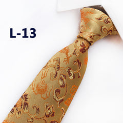 Men's Red Dragon Embroidered Tie