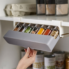 1pc Under Shelf Spice Organizer Wall Mounted Selfadhesive