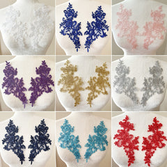 Colorful Car Bone Pair Flower Lace Wedding Dress Accessories