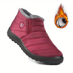 Women's Winter Snow Boots Warm Velvet Slip On Waterproof Shoes