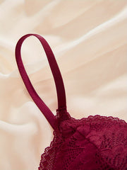 4pcs Lace Wireless Bras Comfy Intimates Bra Women's Lingerie