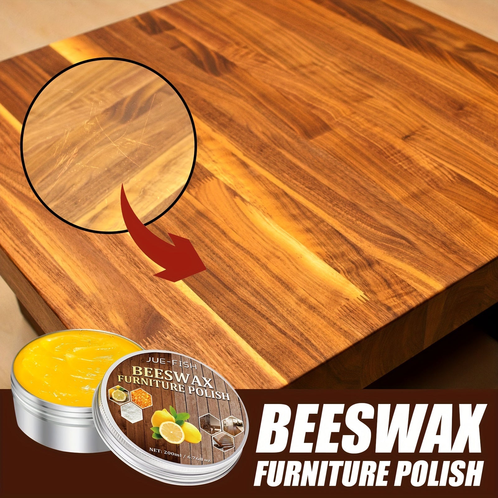 Solid Wood Furniture Polishing Wax & Sponge