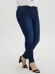 Women's Plus Navy Slim Fit Skinny Ankle Denim