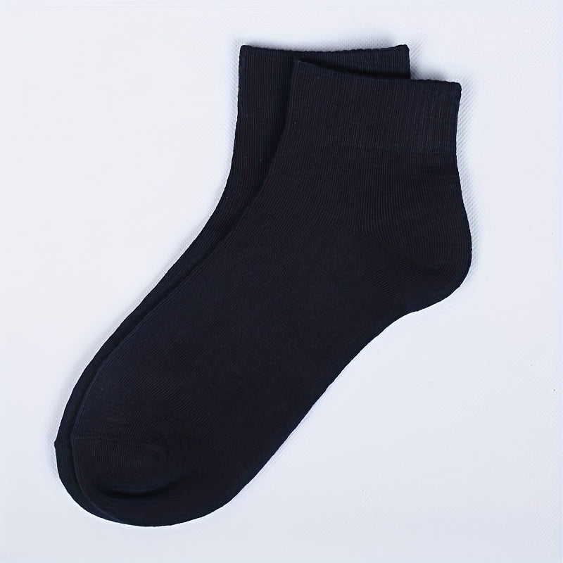 12 Pairs Solid Crew Socks Comfy & Breathable All Match Sports Socks Women