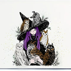 Halloween Witch Owl Stamps for DIY Scrapbooking