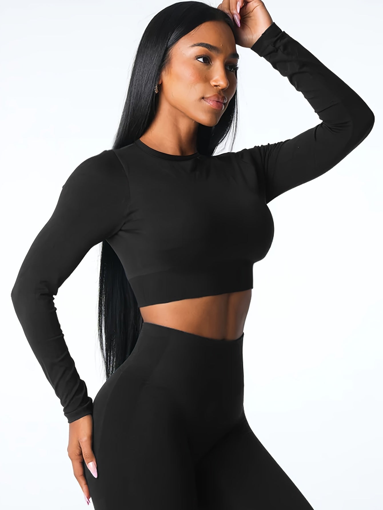 Hollow Back Long Sleeve Yoga T-shirt for Women