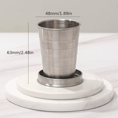 Stainless Steel Telescopic Water Cup - Portable Mini Cup