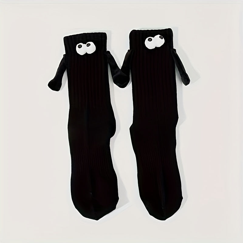 Cute Cartoon Socks With Magnetic 3D Dolls - Couple's Cotton Socks