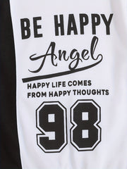 BE HAPPY Print Hoodies Girls Long Sleeve Pullover Kids Clothes Sports