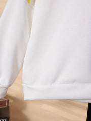 Animal & Letter Print Boys Hoodie for Spring Fall