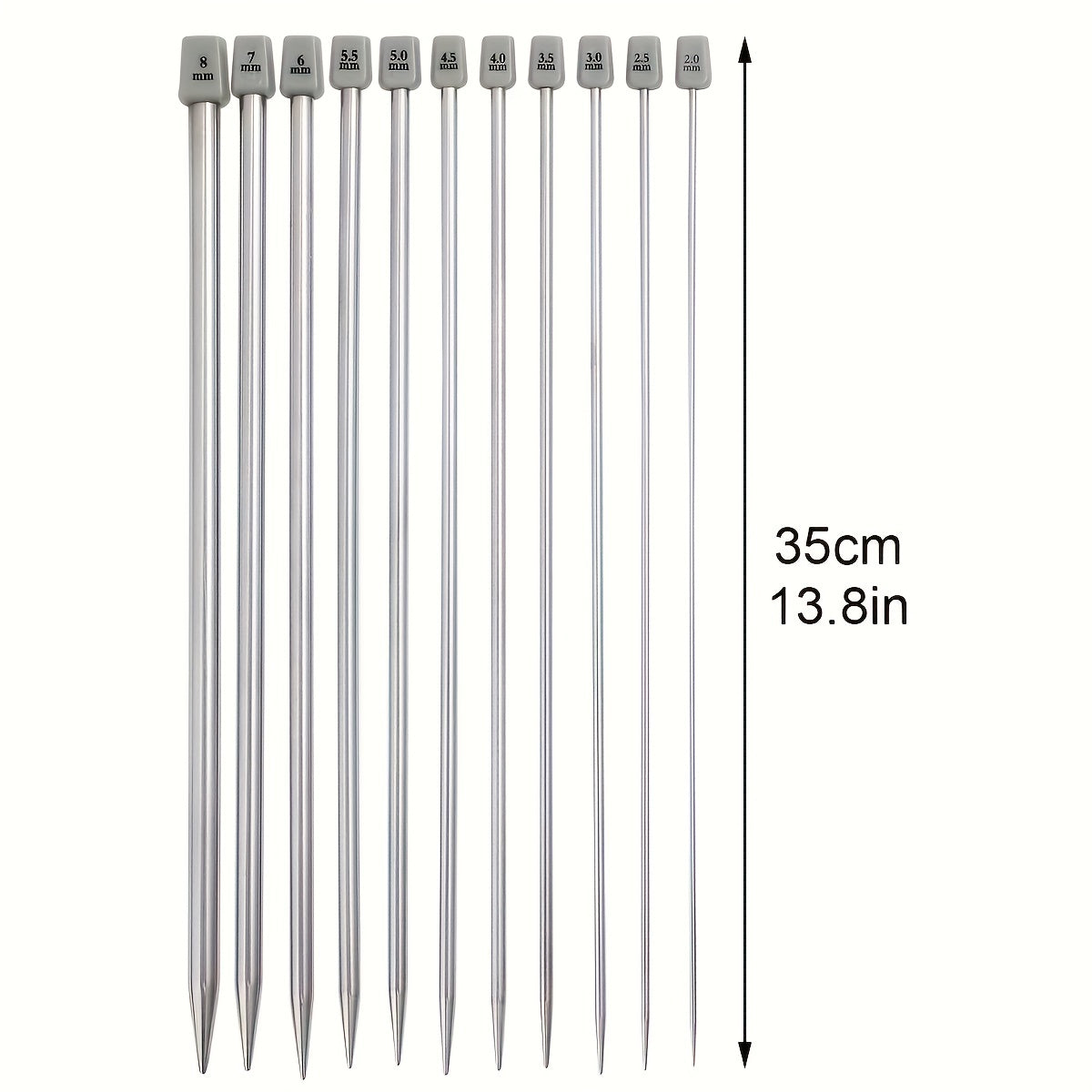 22pcs Stainless Steel Sweater Needles Set For DIY Knitting Supplies