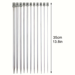 22pcs Stainless Steel Sweater Needles Set For DIY Knitting Supplies