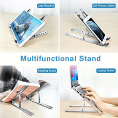 Adjustable Aluminum Laptop Stand Tablet Stand Foldable Portable Desktop Stand