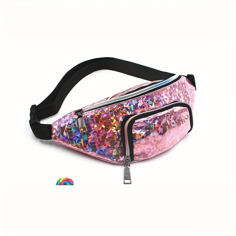 Women's Double Pocket Waist Bag with Adjustable Strap