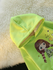 Girls Fleece Winter Hoodie Graphic Pullover Sweatshirt Top