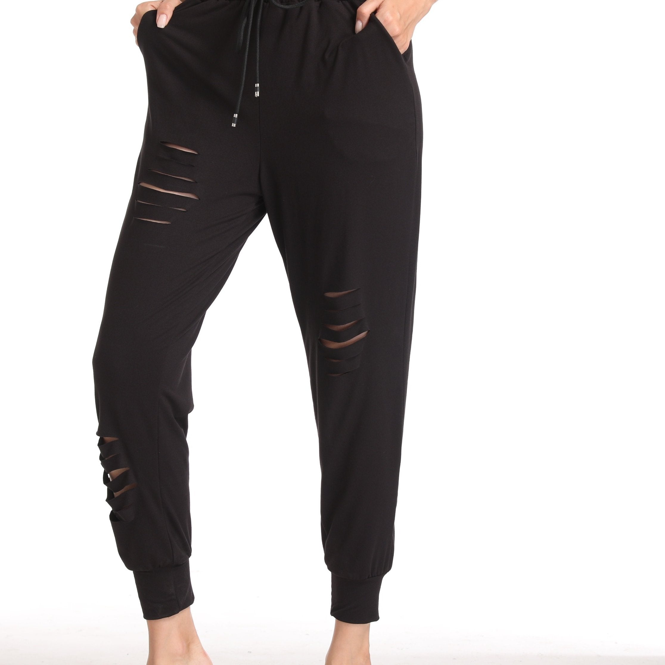 Solid Hollow Loose Pants Sports Fitness Yoga Running Pants
