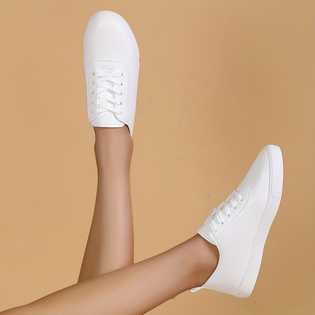 Minimalist Lace Up Solid Sneakers Lightweight Non slip Shoes