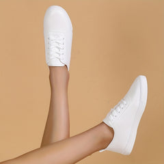 Minimalist Lace Up Solid Sneakers Lightweight Non slip Shoes
