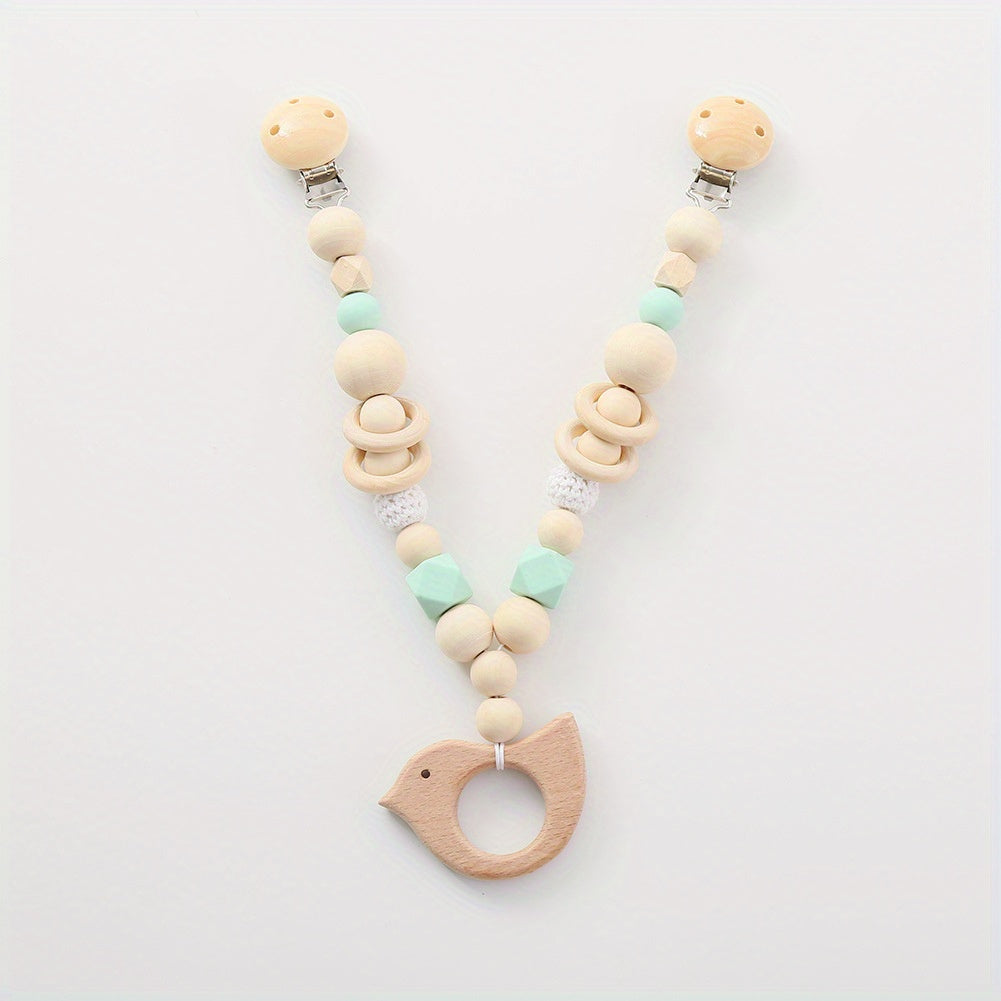 Wooden Baby Pram Chain for Boys and Girls