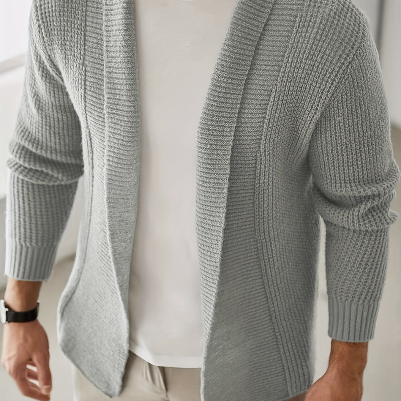 Vintage Style V Neck Cardigan Men's Sweater for Fall Winter