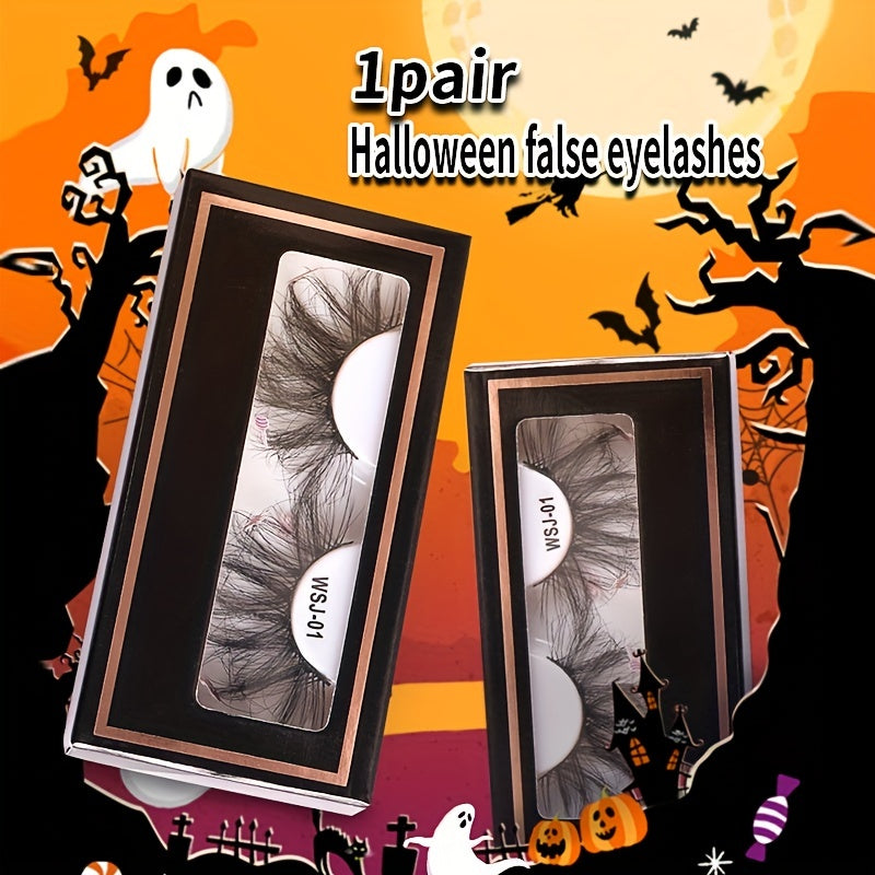 Halloween Style False Eyelashes Faux Mink Lashes Sequin Decorative
