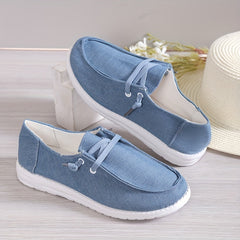 Women's Canvas Shoes Casual Lace Up Low Top Outdoor Shoes Lightweight