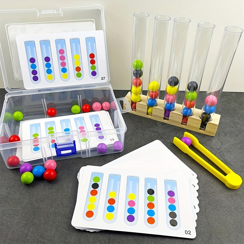 Wooden Bead Counting & Recognition Puzzle Toy